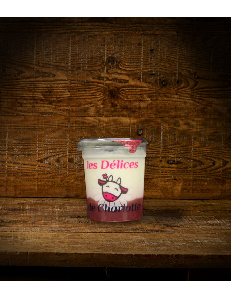 Yaourt fermier à la framboise